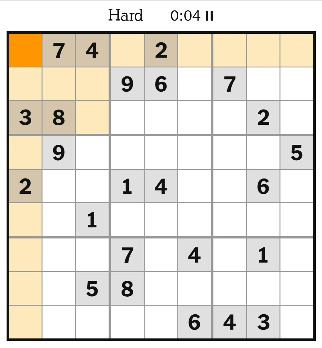 NYT Sudoku Hard May 22, 2026