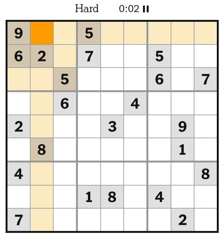 NYT Sudoku Hard May 24, 2026