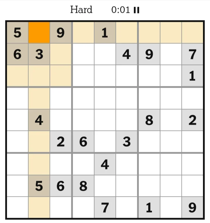 NYT Sudoku Hard May 27, 2026