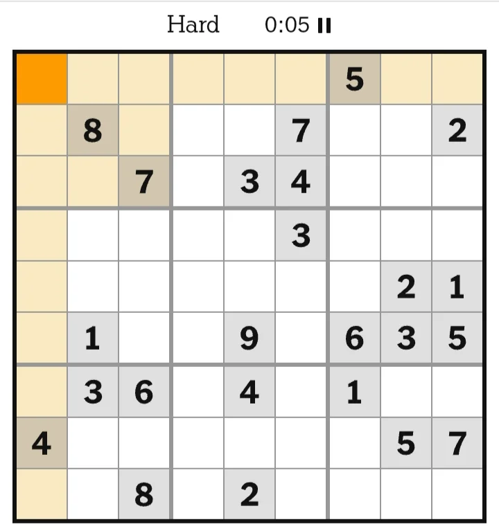 NYT Sudoku Hard May 28, 2026