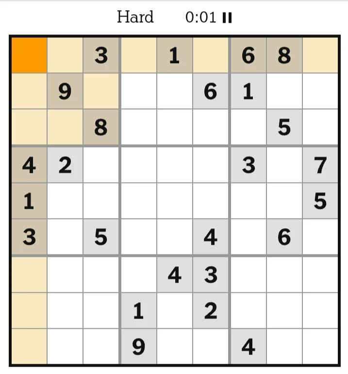NYT Sudoku Hard May 29, 2026