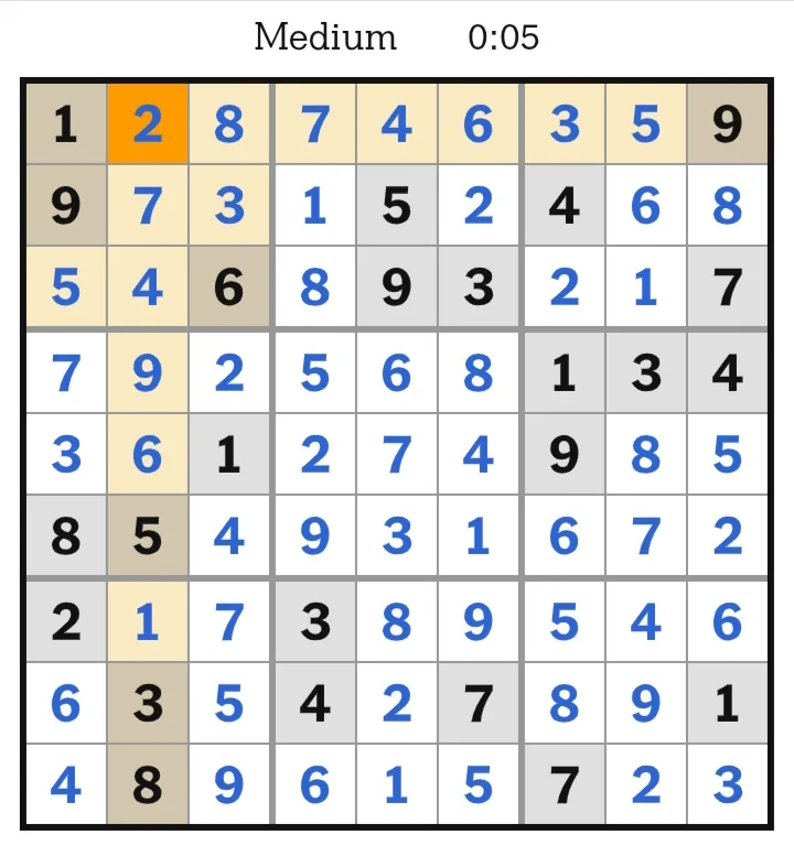 NYT Sudoku Medium Answers May 14, 2026
