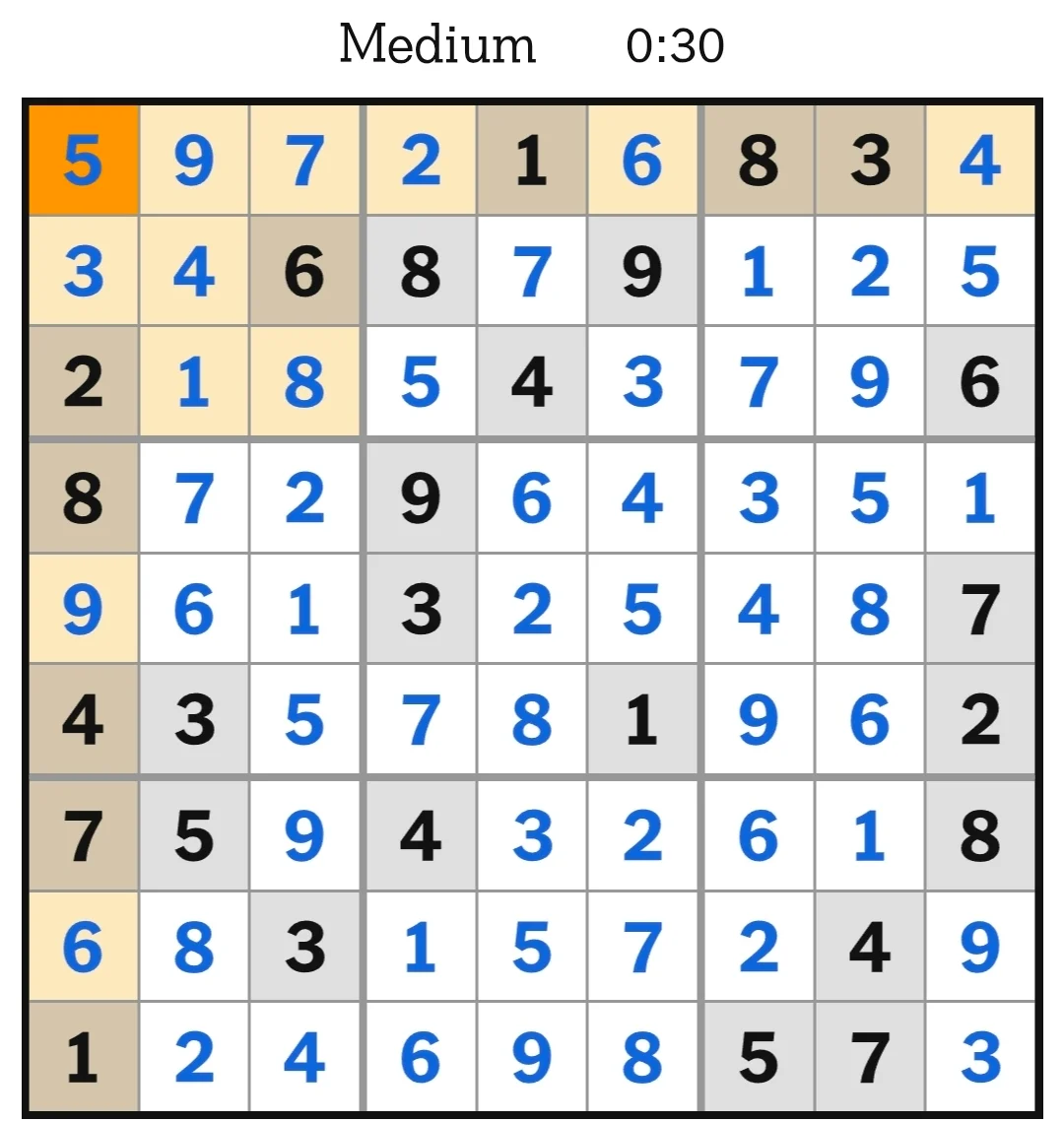 NYT Sudoku Medium Answers May 17, 2026