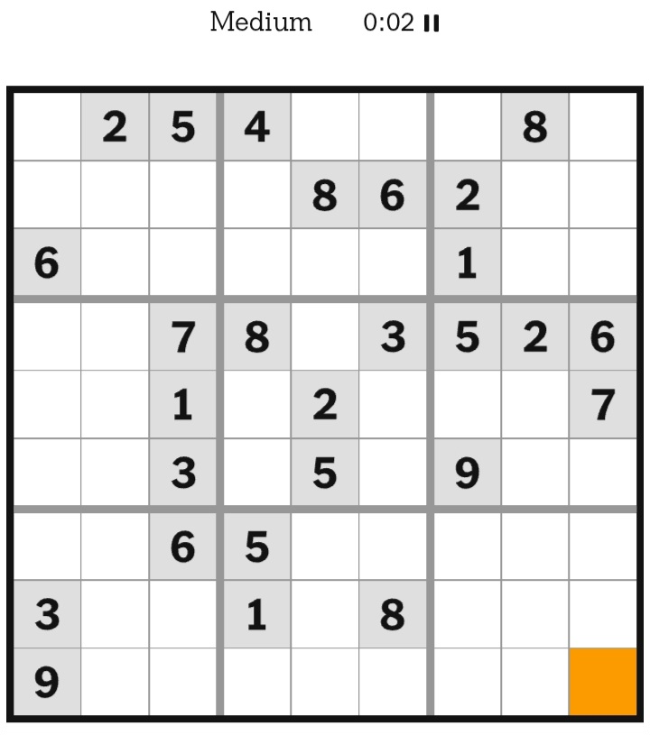 NYT Sudoku Medium May 06, 2026