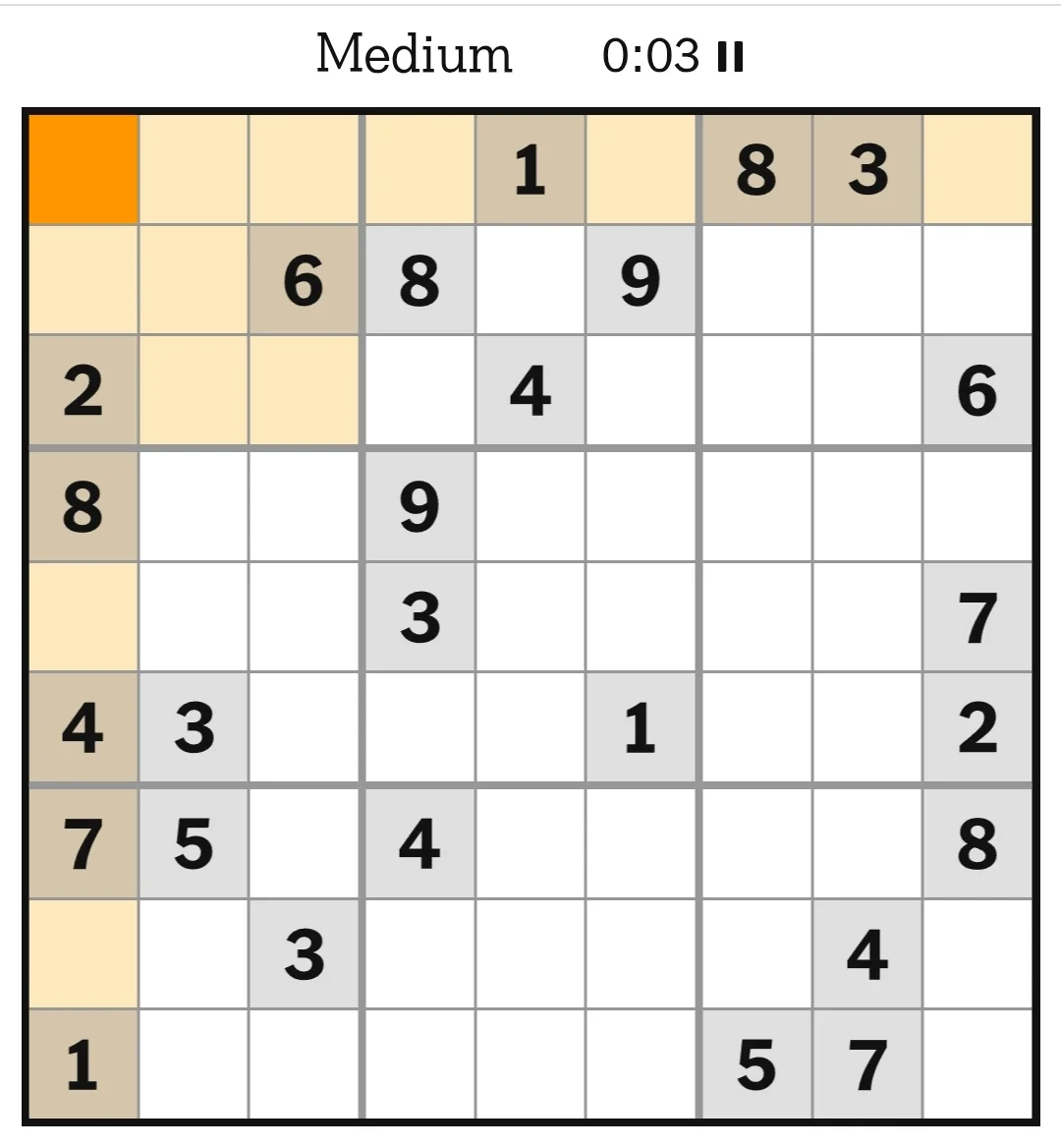 NYT Sudoku Medium ]May 17, 2026