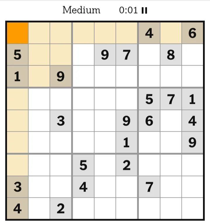 NYT Sudoku Medium May 28, 2026
