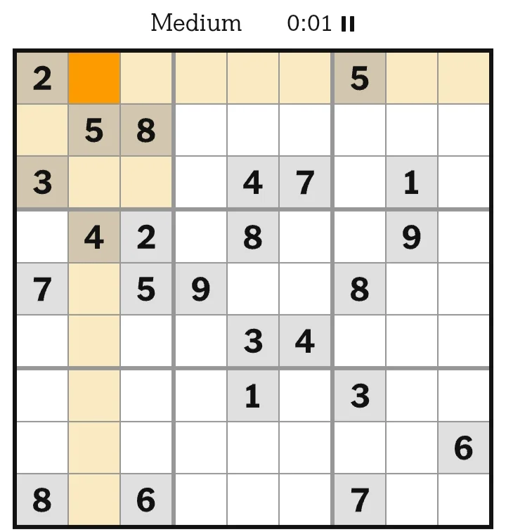 NYT Sudoku Medium May 29, 2026
