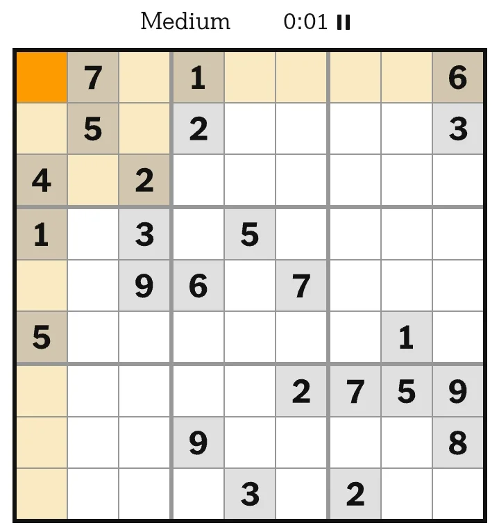 NYT Sudoku Medium May 30, 2026