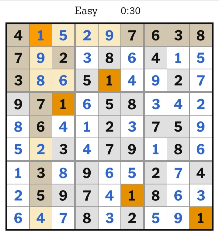 NYT Sudoku Easy Answers June 04, 2026
