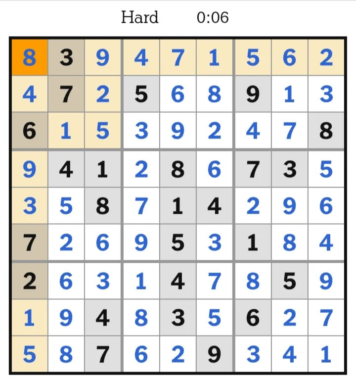 NYT Sudoku Easy Hard June 26, 2026