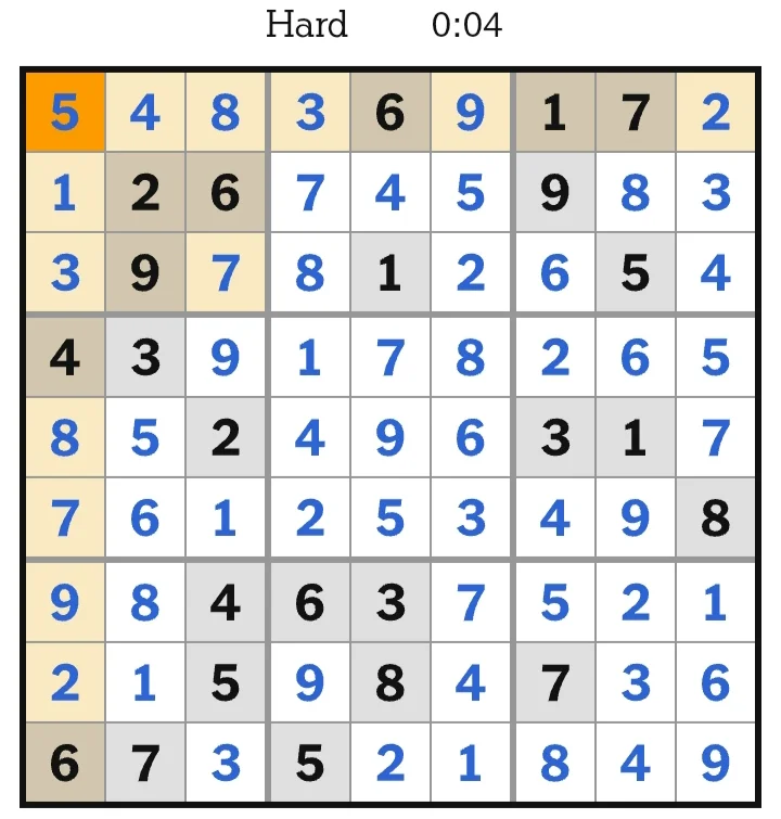 NYT Sudoku Hard Answers June 14, 2026