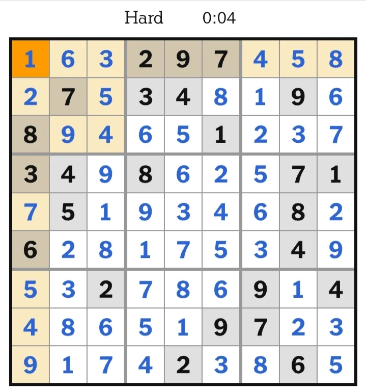 NYT Sudoku Hard Answers June 28, 2026
