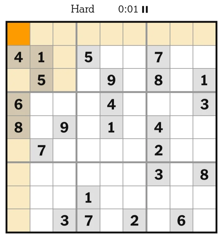 NYT Sudoku Hard June 12, 2026