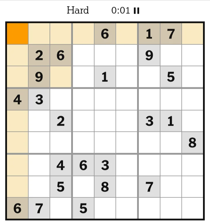 NYT Sudoku Hard June 14, 2026