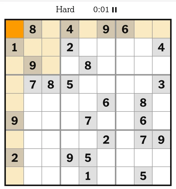 NYT Sudoku Hard June 17, 2026