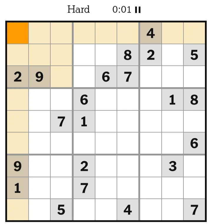 NYT Sudoku Hard June 18, 2026