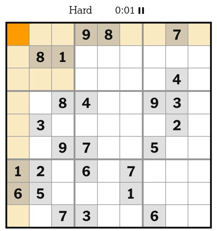 NYT Sudoku Hard June 29, 2026