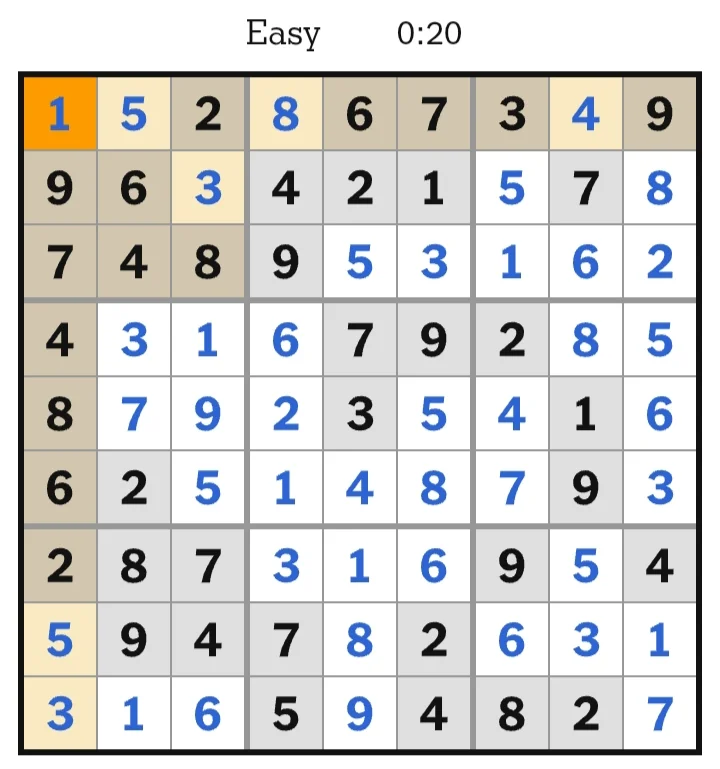 NYT Sudoku Easy Answers July 03, 2026