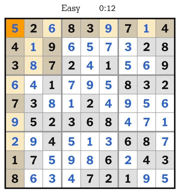 NYT Sudoku Easy Answers July 09, 2026 (1)