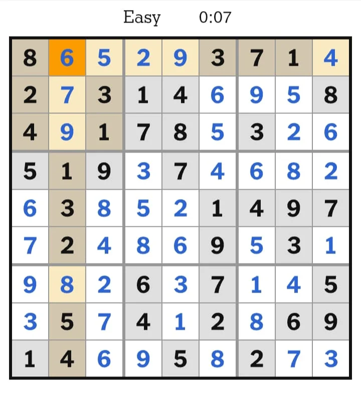 NYT Sudoku Easy Answers July 11, 2026