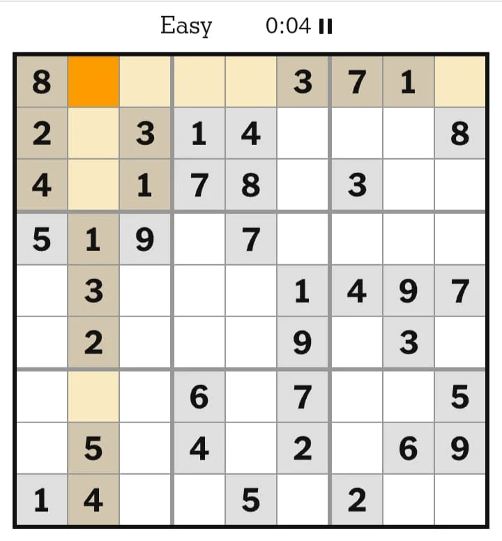 NYT Sudoku Easy July 11, 2026