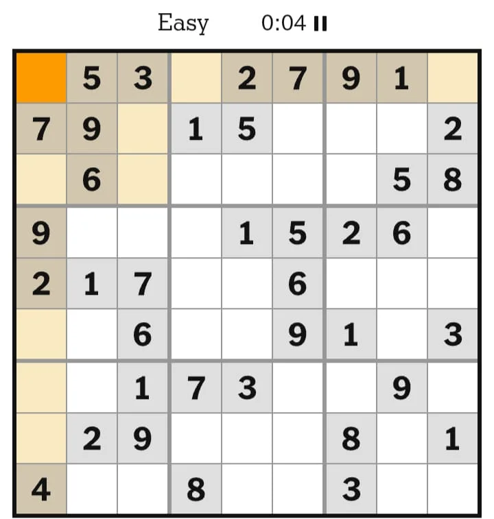 NYT Sudoku Easy July 20, 2026