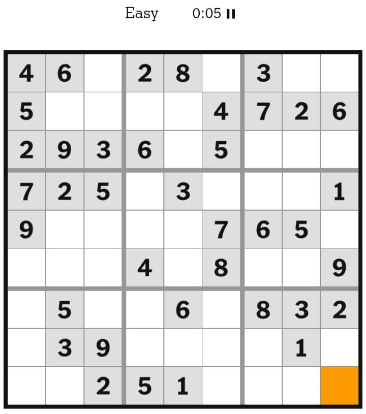 NYT Sudoku Easy July 21, 2026