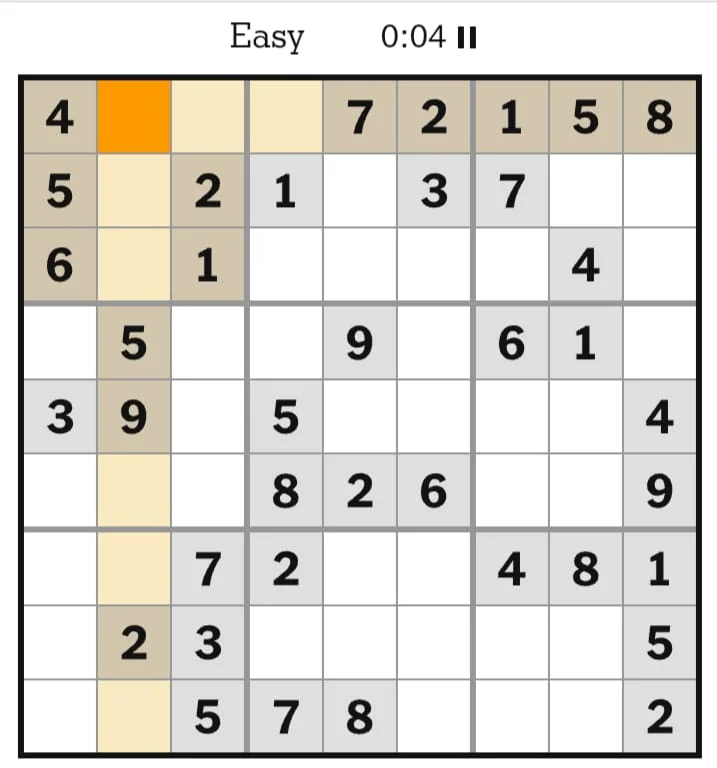 NYT Sudoku Easy July 24, 2026