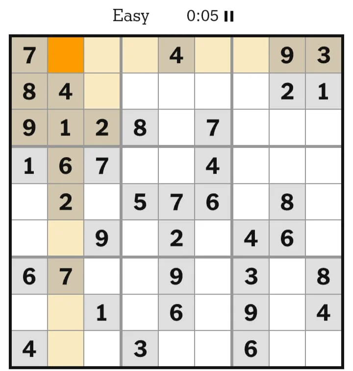 NYT Sudoku Easy July 30, 2026