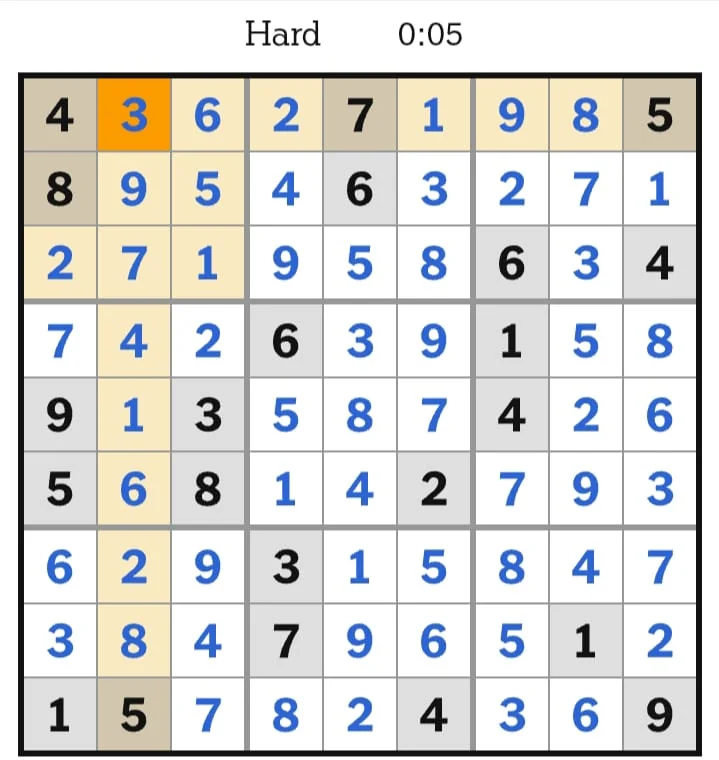 NYT Sudoku Hard Answers July 09, 2026