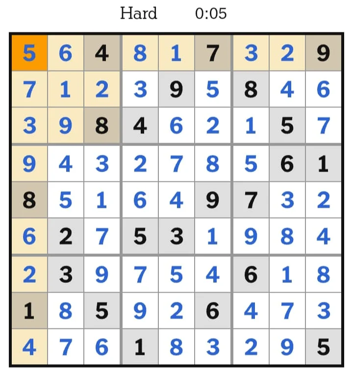 NYT Sudoku Hard Answers July 26, 2026