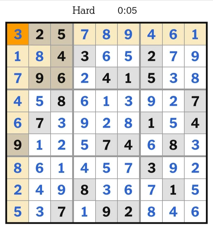 NYT Sudoku Hard Answers July 31, 2026