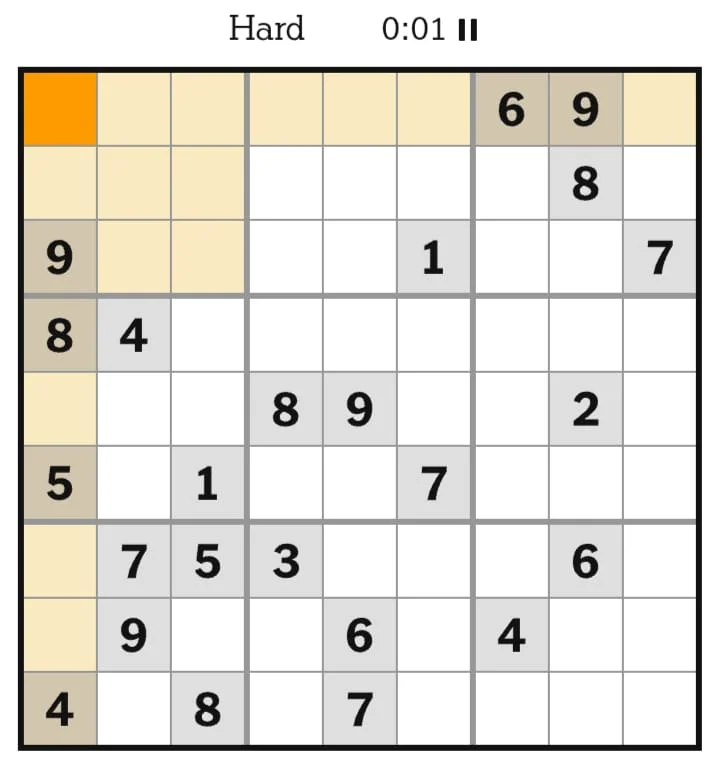NYT Sudoku Hard July 17, 2026