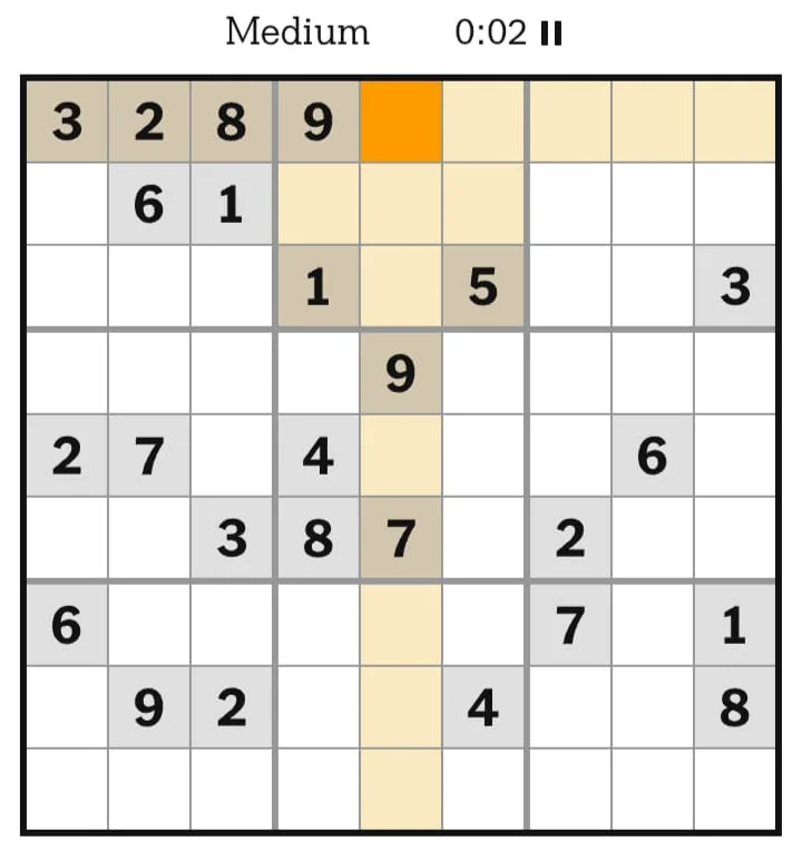 NYT Sudoku Medium July 14, 2026