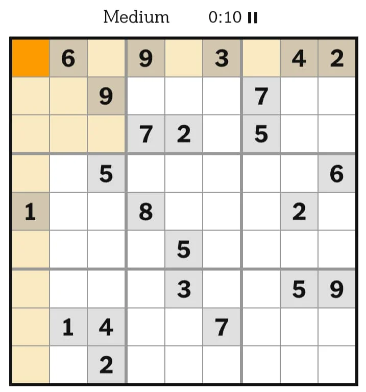 NYT Sudoku Medium July 29, 2026