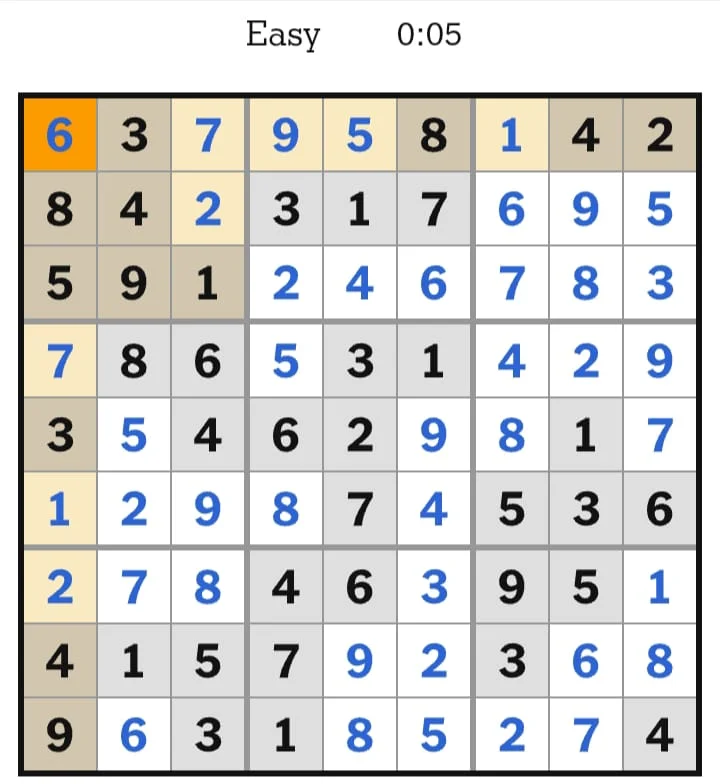 NYT Sudoku Easy Answers August 19, 2026
