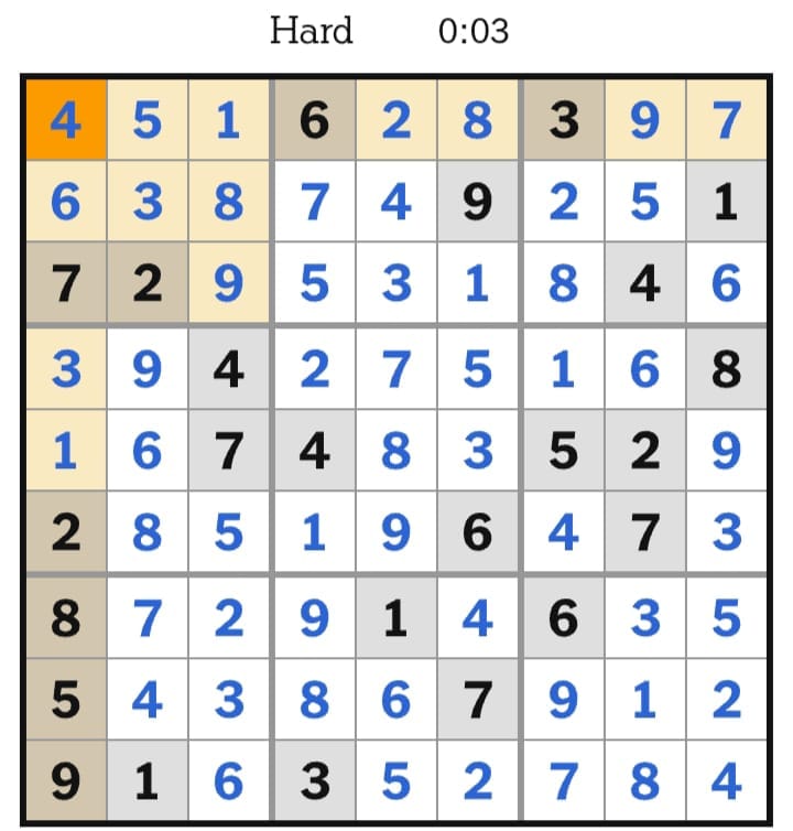 NYT Sudoku Hard Answers August 05, 2026